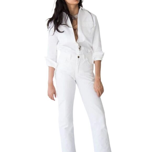 Roberta White Georgia Button Down Made in USA Size Medium - Picture 1 of 13